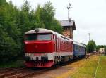 T478 1201 in der Bahnhof Lužná u Rakovníka am 21.6.2014.