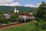 751 128 und 192 mit Güterzug in Chrenovec-Brusno (19.05.2014)