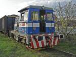 703 598-3 [T212.1598, Bj. 1977] der LOKO TRANS Slovakia GmbH bei Rangierung am Abstellgleise des Bahnhofes Bratislava-predmestie/Preburg-Vorstadt; 07.04.2011