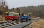 Brotbüchsentreffen in Karlovy Vary Březová am 03.02.2024 mit der AZD 810 435 und der M 152.