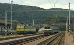 Slowakei: Zssk 131 082-0 131 081-2 & 460 042-5 in Kysak 24.06.2020