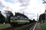 131 009-3 bei der durchfahrt durch Miedwiecko (Polen) (09.08.2012)
