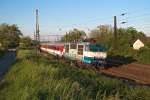 ZSR 350 006 mit IC 504  Tatran  (Kosice - Bratislava), kurz vor seinem Endbahnhof. Die Aufnahme entstand am 13.05.2011 nach Bratislava Vinohrady.