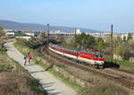 362 006 approaches Bratislava whilst working train 812 from Banska Bystrica, 30 March 2019