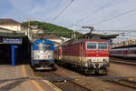 26. April 2019 in Bratislava. 380 014-1 parkt neben 362 015-0. 