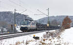 383 206 mit leerem Automobilganzzug am 11.12.2021 bei Urspring.