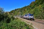 383 204 mit einem leeren Autozug am 01.10.2020 bei Ingling.