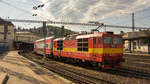 22. April 2019 in Bratislava hl.st.: 263 005-1 fährt in den Bahnhof ein. 