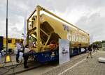 Tatravagonka Poprad präsentierte auf der Innotrans ein kranbares Getreidesilo als Alternative zu normalen Getreidewagen. Diese Getreideboxen können 70m² laden und passen auf jeden Auflieger LKW und Güterwagen welcher Container transportieren kann.

Berlin 25.09.2024
