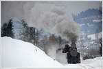 Eine herrliche Winterlandschaft am vergangenen Wochenende auf der Museumsbahn Čierny Balog (ČHZ - Čiernohronská železnica).