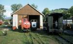 Bei meinem ersten Besuch am 25.6.2001 der Schmalspurbahn in Cierny Balog  bot sich rund um den kleinen Lokschuppen ein wahrhaft buntes Bild.