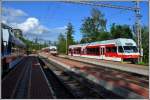 Spinne in Starý Smokovec mit Zügen nach Tatranská-Lomnica, Štrbské Pleso und Poprad-Tatry. (04.06.2014)