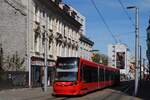 Tw.7440 der jüngsten Lieferung der Reihe ForCity29T als Linie 1 in der Obchodna ulica. (06.04.2024)