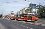 Slowakei / Straßenbahn Bratislava: Tatra T3SUCS - Wagen 7817 ...aufgenommen im Mai 2015 an der Haltestelle  Trnavské mýto  in Bratislava.