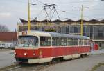 Kaschauer Tatra T3/SUCS-Wagen 413, Endhaltestelle Bahnhof (Staničné námestie/Bahnhofsplatz); 17.11.2012 