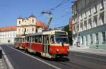 Slowakei / Straßenbahn Bratislava: Tatra T3G - Wagen 7845 sowie ein weiterer Tatra T3G ...aufgenommen im Juni 2014 in der Nähe der Haltestelle  Námestie Slovenského