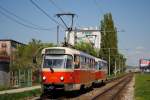 Tw.7729+7730 bei der Fahrt durch die Racianska ulica in Richtung Stadtzentrum kurz vor der Haltestelle Male Krasnany.