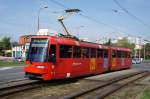 Slowakei / Straßenbahn Bratislava: Tatra K2S - Wagen 7133 ...aufgenommen im Mai 2015 an der Haltestelle  Molecova  in Bratislava.