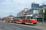 Slowakei / Straßenbahn Bratislava: Tatra T3SUCS - Wagen 7759 ...aufgenommen im Mai 2015 an der Haltestelle  Trnavské mýto  in Bratislava.