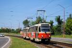 Tw.7735+7736 nähern sich der Haltestelle Horne Krcace. (06.06.2015 )