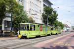 Slowakei / Straßenbahn Bratislava: Tatra T6A5 - Wagen 7929 ...aufgenommen im Mai 2015 an der Haltestelle  Blumentál  in Bratislava.