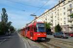 Slowakei / Straßenbahn Bratislava: Tatra K2S - Wagen 7132 ...aufgenommen im Mai 2015 an der Haltestelle  Račianske mýto  in Bratislava.