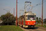 Tw. 7819 + 7820 bei der Ausfahrt aus der Endstelle Rača. ( 27.08.2015 ) 