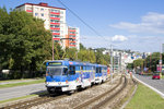 Am 11. August 2016 ist TW 7795 als Linie 4 bei Segnerova in Richtung Dubravka, Pri kríži unterwegs. 