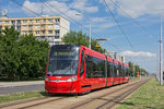 Bratislava Skoda 29T 7405 als Linie 9 bei Herlianska, 01.08.2016.