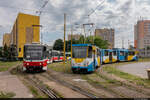 Am 22.07.2021 sind DPMK KT8D5 509 & und KT8D5 537 abgestellt im der Wendeschlaufe bei Košice Važecká.