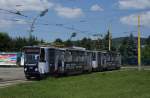 Slowakei / Straßenbahn Košice: Tatra T6A5 - Wagennummer 610 / Tatra T6A5 Wagennummer 611 ...aufgenommen in der Endstation  Havlickova / Štadión Lokomotívy  im Juni 2014.
