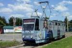 Slowakei / Straßenbahn Košice: Tatra T6A5 - Wagennummer 613 ...aufgenommen in der Endstation  Havlickova / Štadión Lokomotívy  im Juni 2014.