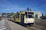Slowakei / Straßenbahn Košice: Tatra T6A5 - Wagennummer 602 / Tatra T6A5 Wagennummer 603 ...aufgenommen an der zentralen Haltestelle  Námestie osloboditel`ov  im Juni 2014.