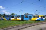 Slowakei / Straßenbahn Košice: Tatra KT8D5 - Wagennummer 538 ...aufgenommen in der Endstation  Havlickova / Štadión Lokomotívy  im Juni 2014