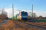 383 209 der ZSSK schleppte am 28.01.24 einen Silozug des Vermieters GBX Europe durch Wittenberg-Labetz Richtung Falkenberg(E).