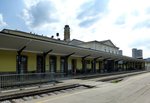 Ljubljana, Hauptbahnhof von der Gleisseite, Juni 2016