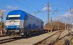 ADRIA Transport 2016 920 Hercules zieht Containerzug durch Pragersko; Fahrtrichtung Hafen Koper.