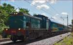 SŽ 642-179 zieht Personenzug durch Maribor-Tabor Richtung Maribor HBF. /31.7.2015