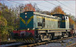 SŽ 643-034 zieht Güterzug durch Maribor-Tabor Richtung Maribor HBF. /10.11.2021