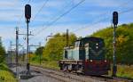 Verschiebelok S 643-032 fhrt durch Maribor-Tabor Richtung Maribor Hauptbahnhof. /20.10.2012