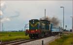 SŽ 643-008 zieht Personenzug durch Cirkovce-Polje Richtung Ptuj. /3.6.2014