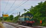 SŽ 643-014 fährt als Lokzug durch Maribor-Tabor Richtung Maribor HBF. /29.6.2015