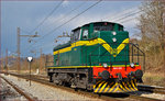 SŽ 643-031 fährt als Lokzug durch Maribor-Tabor Richtung Maribor HBF.