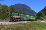 644 020 mit dem AVT 857 (Bohinjska Bistrica-Most na Soči) bei Grahovo 9.9.20