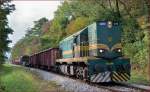 S 644-018 zieht Gterzug durch Maribor-Studenci Richtung Tezno Verschiebebahnhof. /3.10.2013