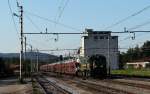 664 104 mit einem Autozug nach Koper am 8.6.14 in Logatec