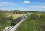 664 102 passes Šalovci whilst working EC246, 0830 Budapest - Ljubljana, 15 April 2016
