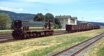 Im Juni 2001 hat die SZ 664-110 mit einem Güterzug den Bahnhof Bleiburg in Kärnten erreicht und abgekuppelt, um umzusetzen