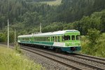 VT 711.020 der Slowenischen Eisenbahnen fährt am 12.06.2016 als Sonderzug zum Triebwagentreffen nach Mürzzuschlag.