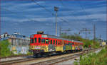 SŽ 314-031 fährt durch Maribor-Tabor Richtung Maribor HBF.